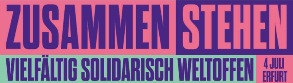 Am 4. Juli in Erfurt: Gemeinsam auf die Straße für Demokratie, Menschenwürde und Solidarität